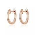 Genuine Sterling Silver Hoop Earrings Elegant Rose Gold Color Women’s Fashion jewelry SCE808