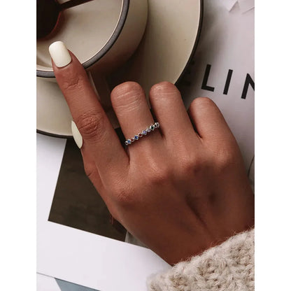 925 Sterling Silver Multicolor Zircon Finger Ring for Women - Trendy Fashion Dazzling CZ Stone Anillos jewellery Gift