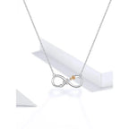 Delicate Rose: Sterling Silver Choker Necklace with Infinity Design Necklaces