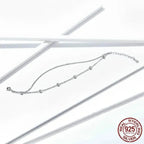 Double Layered Round Beads 925 Sterling Silver Chain Bracelet With 14K Gold Plating Bracelets