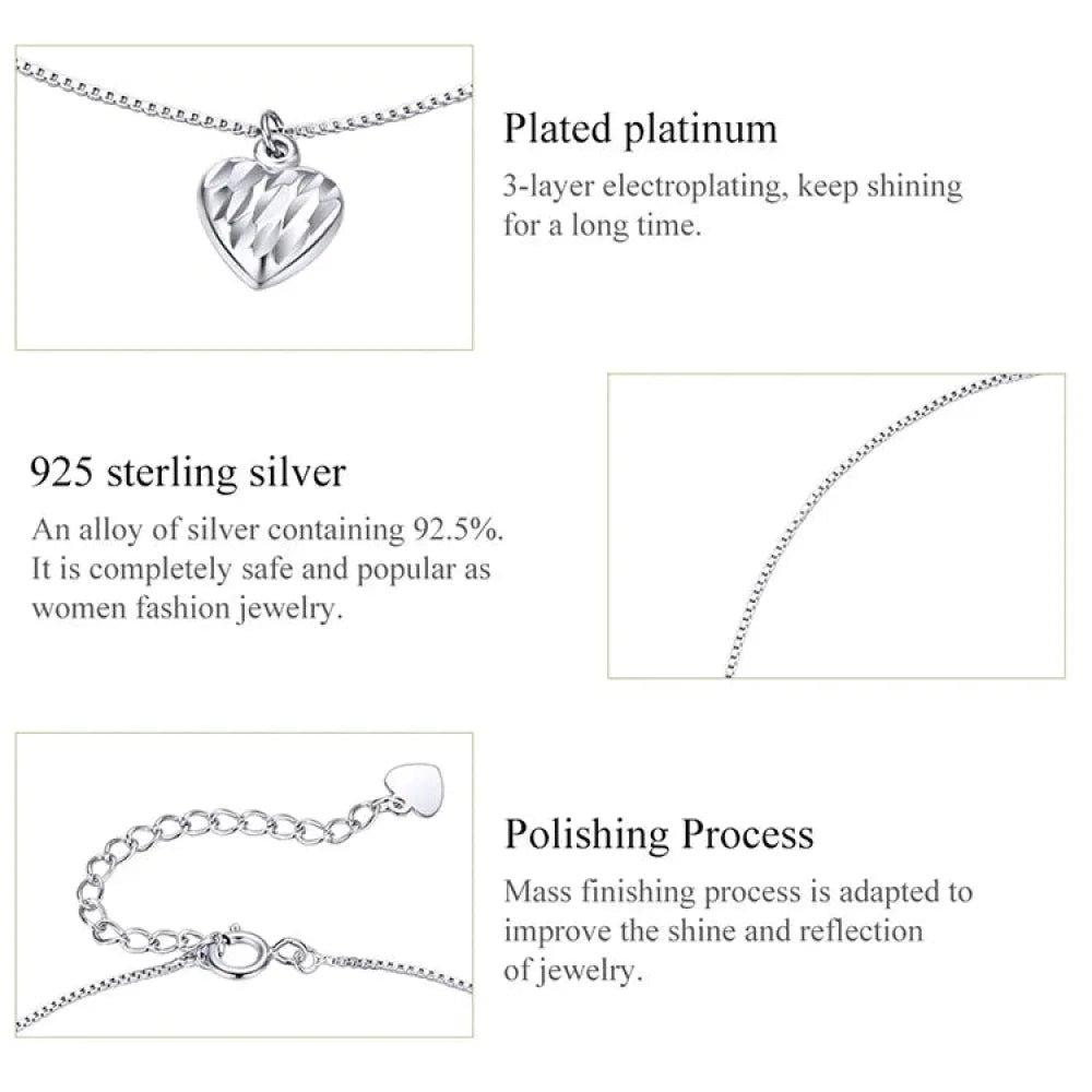 Simple Essential Bead Link Anklets - 925 Sterling Silver Bracelet for Foot jewellery