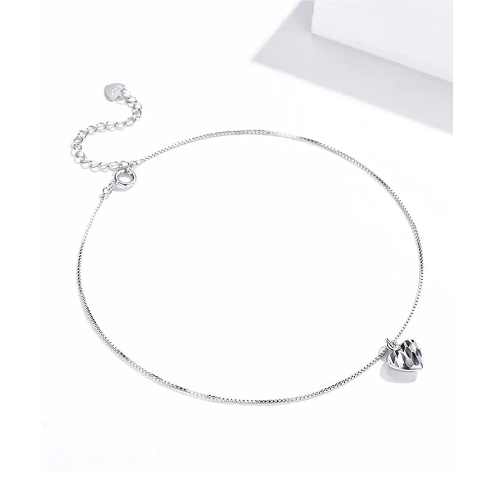Simple Essential Bead Link Anklets - 925 Sterling Silver Bracelet for Foot jewellery