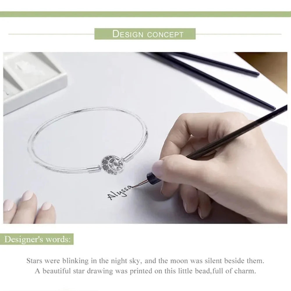 925 Sterling Silver Snake Chain Bangle & Bracelet Pave Setting CZ for Women Pendant Charm Bead DIY Luxury jewellery