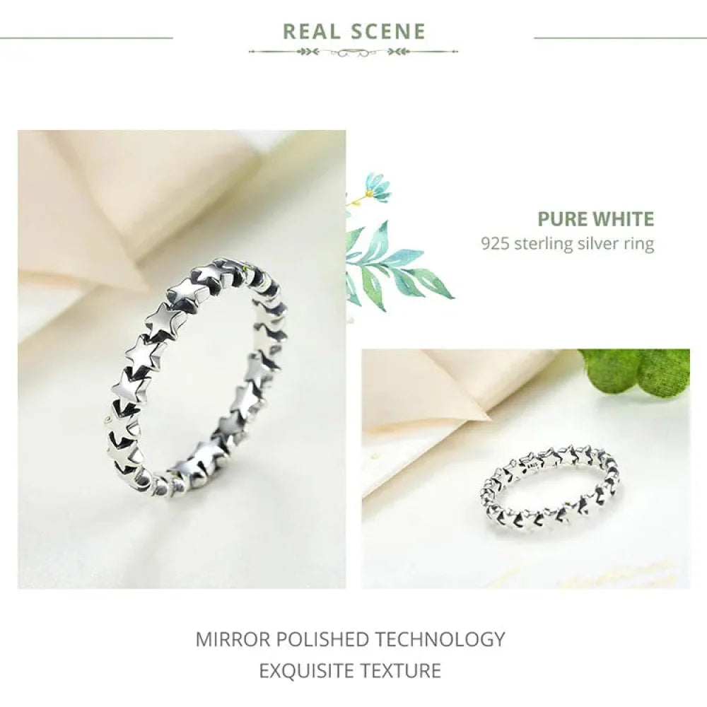 925 Sterling Silver Star Ring - Elegant Wedding jewellery for Women - Rings