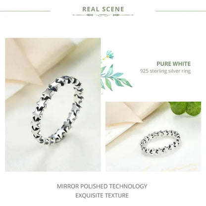 925 Sterling Silver Star Ring - Elegant Wedding jewellery for Women - Rings