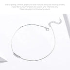 Simple Essential Bead Link Anklets 925 Sterling Silver Bracelet For Foot Jewelry