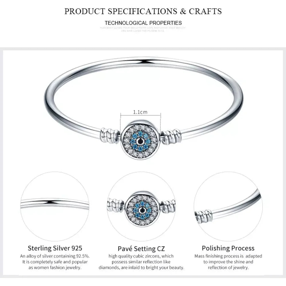 925 Sterling Silver Snake Chain Bangle & Bracelet Pave Setting CZ for Women Pendant Charm Bead DIY Luxury jewellery