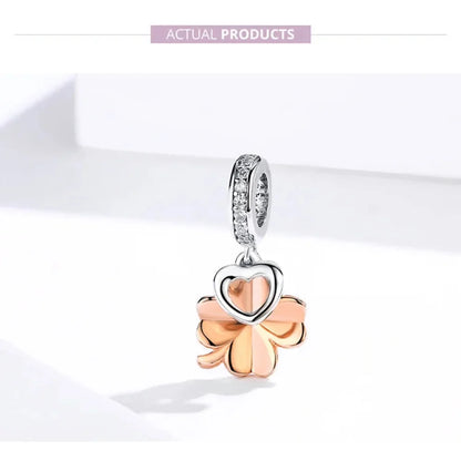 925 Sterling Silver Gardon Lucky Clover Charm - SCC1238 - Charms