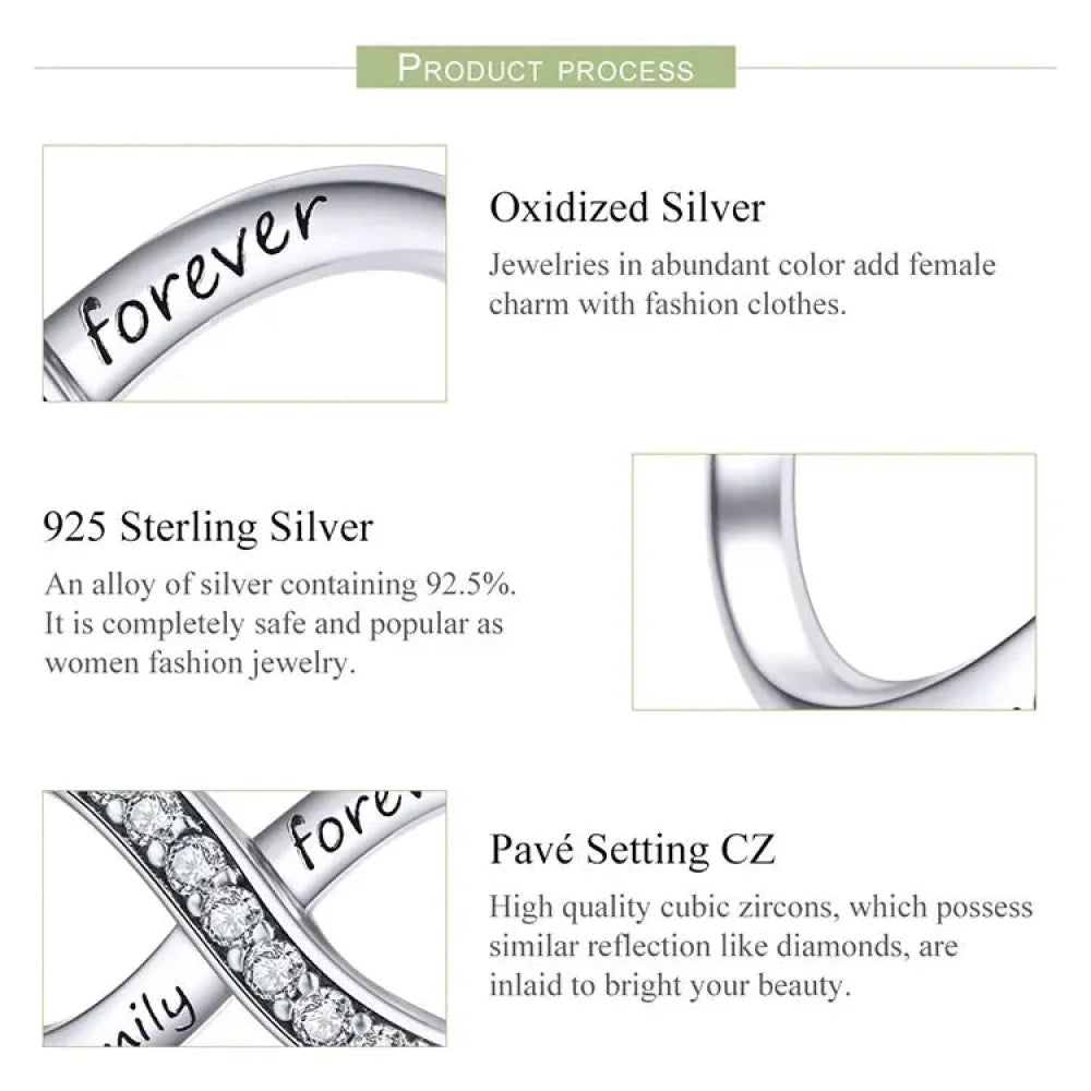 925 Sterling Silver Clear 5A Crystal Collection Family Heart Cross Charm Beads for Bracelet & Necklace Pendant - Charms