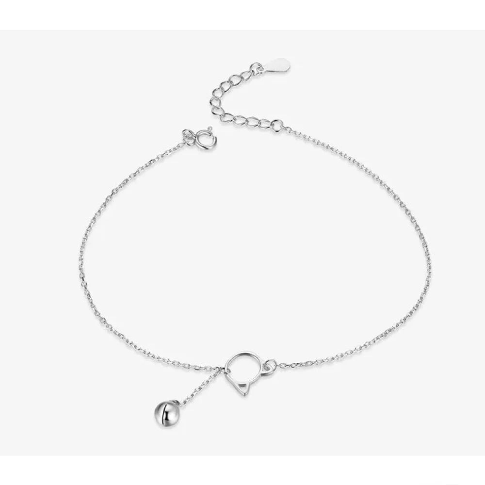 Simple Essential Bead Link Anklets - 925 Sterling Silver Bracelet for Foot jewellery
