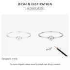 925 Sterling Silver Snake Chain Bangle & Bracelet Pave Setting Cz For Women Pendant Charm Bead Diy Luxury Jewelry