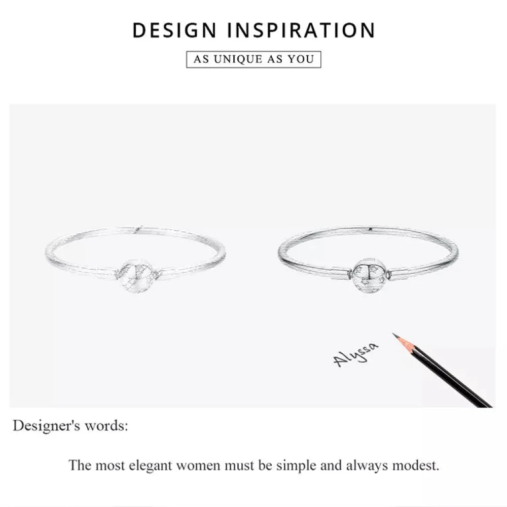 925 Sterling Silver Snake Chain Bangle & Bracelet Pave Setting CZ for Women Pendant Charm Bead DIY Luxury jewellery
