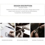 Breathtaking 925 Sterling Silver Double Circle Black Clear Cz Stackable Ring Rings