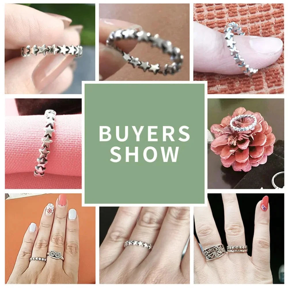 925 Sterling Silver Star Ring - Elegant Wedding jewellery for Women - Rings