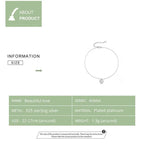 Simple Essential Bead Link Anklets 925 Sterling Silver Bracelet For Foot Jewelry