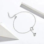 Elegant 925 Sterling Silver Bell And Cat Anklet For Women Sct003 Anklets