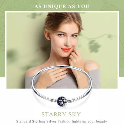 925 Sterling Silver Snake Chain Bangle & Bracelet Pave Setting CZ for Women Pendant Charm Bead DIY Luxury jewellery