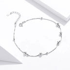 Minimalist Round Beads Anklet Sterling Silver Chain Bracelet For Leg Female Foot Jewelry Women Sct005 Anklets