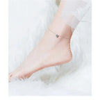 Simple Essential Bead Link Anklets 925 Sterling Silver Bracelet For Foot Jewelry