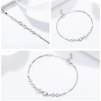 Timeless Infinity Sterling Silver Bracelet With Sparkling Zirconia Bracelets