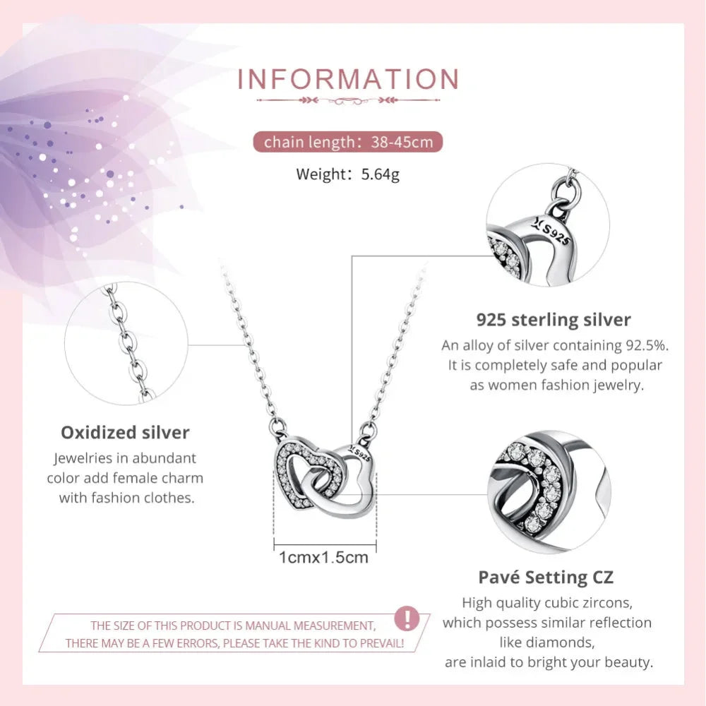 925 Sterling Silver Heart Pendant Necklace - Perfect Valentine’s Day Gift - Necklaces