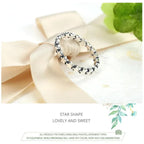 925 Sterling Silver Star Ring Elegant Wedding Jewelry For Women Rings