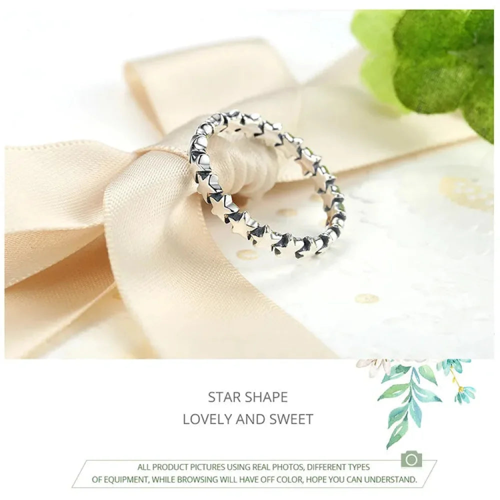 925 Sterling Silver Star Ring - Elegant Wedding jewellery for Women - Rings