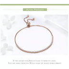 14K Gold Plated Cz Tennis Bracelet | Adjustable 925 Sterling Silver Slider For Women | Wedding Jewelry Gift Bracelets