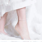 Simple Essential Bead Link Anklets 925 Sterling Silver Bracelet For Foot Jewelry