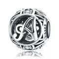 925 Sterling Silver Alphabet Charms A To Z Letter Collection For Diy Jewelry Making