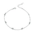 Minimalist Round Beads Anklet Sterling Silver Chain Bracelet For Leg Female Foot Jewelry Women Sct005 Anklets