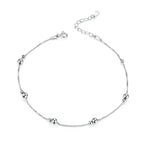 Minimalist Round Beads Anklet Sterling Silver Chain Bracelet For Leg Female Foot Jewelry Women Sct005 Anklets