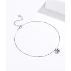 Simple Essential Bead Link Anklets 925 Sterling Silver Bracelet For Foot Jewelry