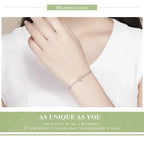 925 Sterling Silver Cat & Heart Link Chain Bracelets | Authentic Jewelry Gift In 3 Colors