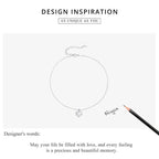 Simple Essential Bead Link Anklets 925 Sterling Silver Bracelet For Foot Jewelry