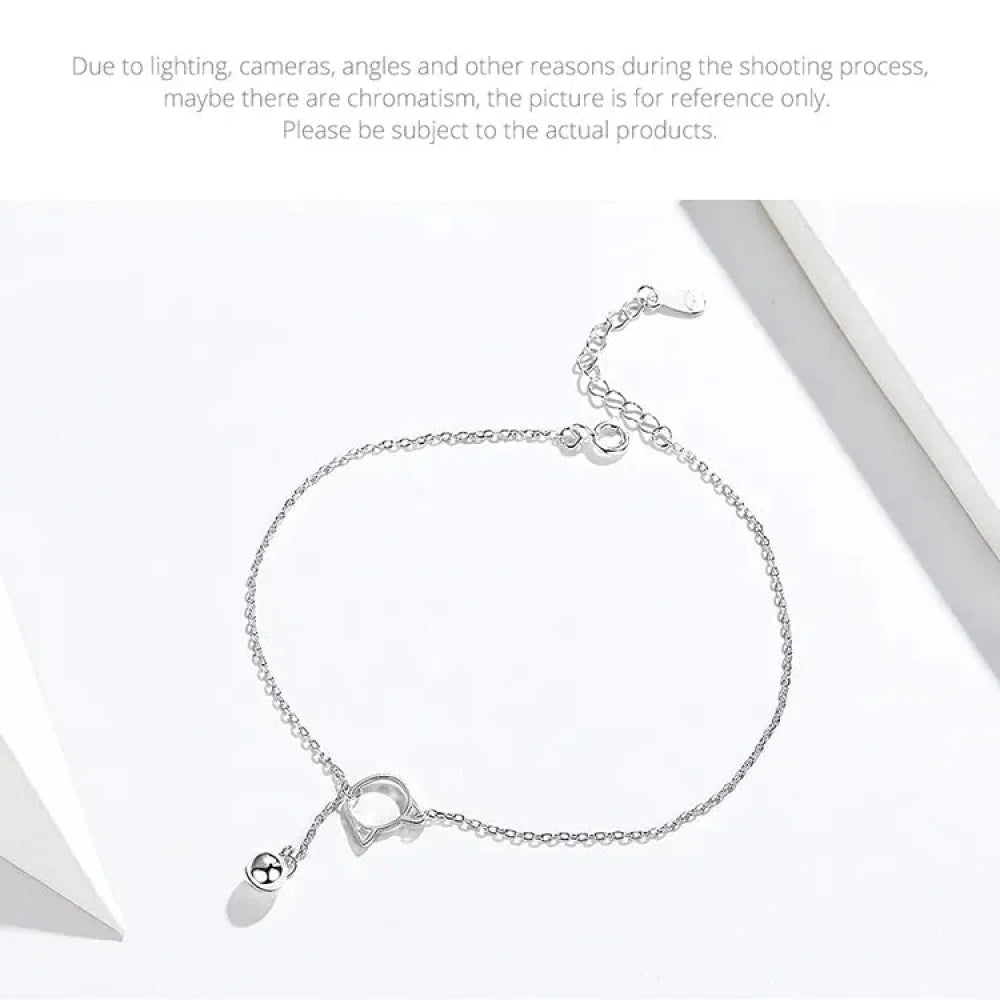 Simple Essential Bead Link Anklets - 925 Sterling Silver Bracelet for Foot jewellery