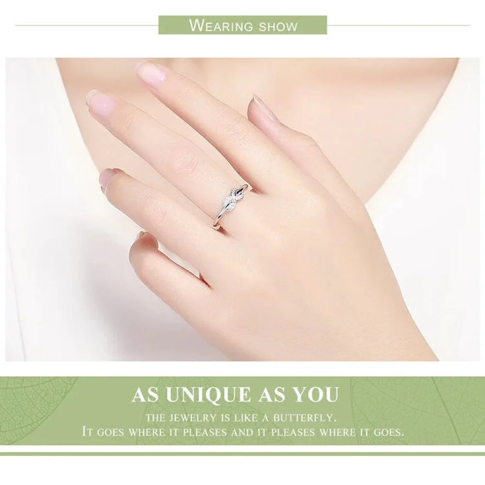Forever Bound Sterling Silver Infinity Ring With Cubic Zirconia Rings