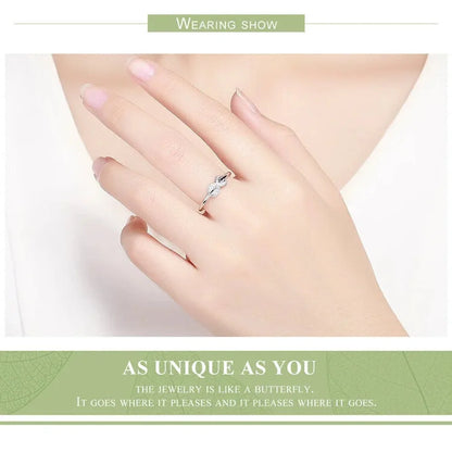 Forever Bound - Sterling Silver Infinity Ring with Cubic Zirconia - Rings