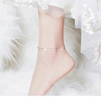 925 Sterling Silver Geometric Minimalist Anklets Elevate Your Summer Style With Sct011
