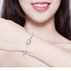 Entwined With Love: Sterling Silver Infinity Heart Bracelet Bracelets