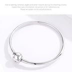 925 Sterling Silver Snake Chain Bangle & Bracelet Pave Setting Cz For Women Pendant Charm Bead Diy Luxury Jewelry