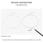 925 Sterling Silver Beaded Anklets Timeless Elegance For Your Ankle