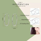 Stylish 925 Sterling Silver Large Hoop Earrings for Women Trendy Circle Endless Huggie Big Hoops (30/40mm)