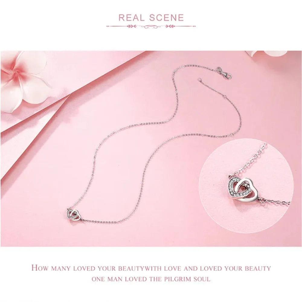 925 Sterling Silver Heart Pendant Necklace - Perfect Valentine’s Day Gift - Necklaces
