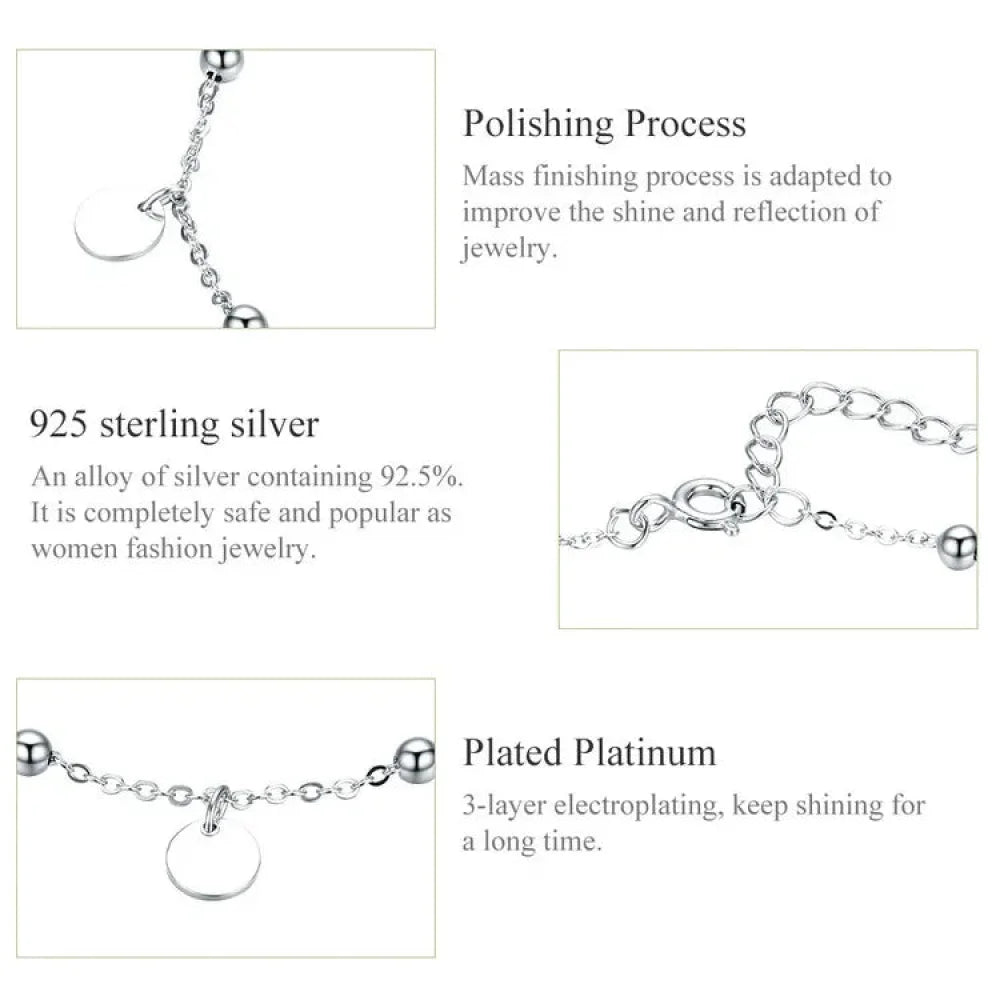 925 Sterling Silver Geometric Minimalist Anklets - Elevate Your Summer Style with SCT011