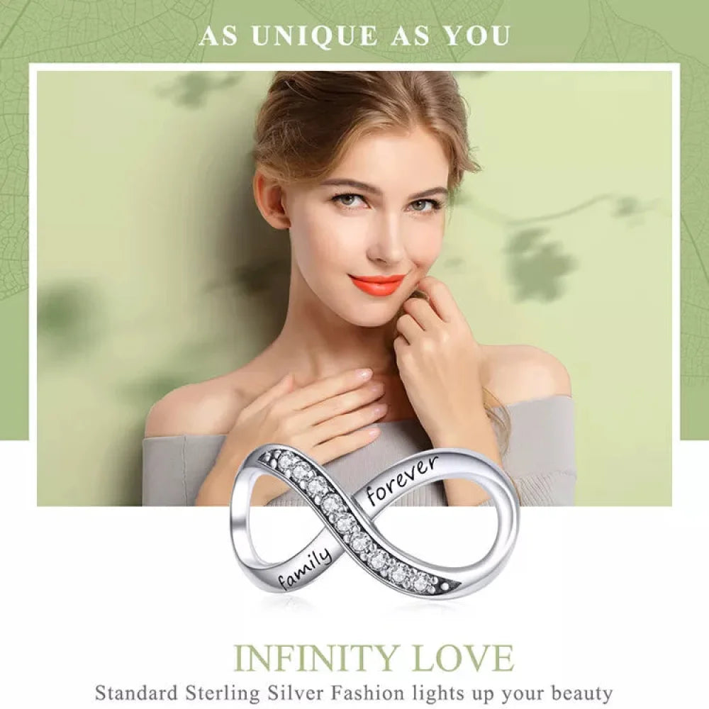 925 Sterling Silver Clear 5A Crystal Collection Family Heart Cross Charm Beads for Bracelet & Necklace Pendant - Charms