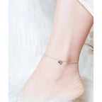 Simple Essential Bead Link Anklets 925 Sterling Silver Bracelet For Foot Jewelry