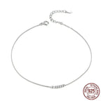 925 Sterling Silver Beaded Anklets Timeless Elegance For Your Ankle