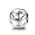 Vintage 925 Sterling Silver Twelve Constellations Star Sign Zodiac Beads Charms For Diy Bracelet Necklace Aquarius