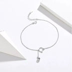 Simple Essential Bead Link Anklets 925 Sterling Silver Bracelet For Foot Jewelry